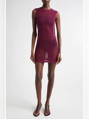 Grenada Beaded Mesh Stitch Sweater Dress NWT